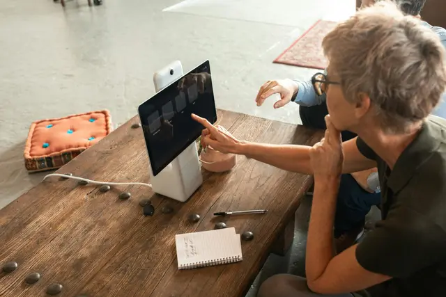 Person using technology